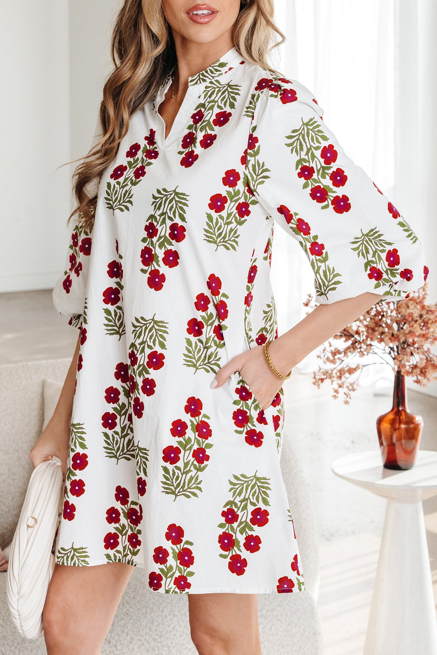 Catalina Sleeve Loose Mini Dress