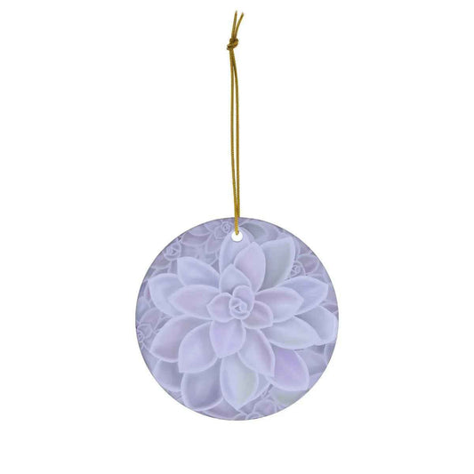 Echeveria Violet Queen Succulent Ceramic Ornament – Holiday Collection