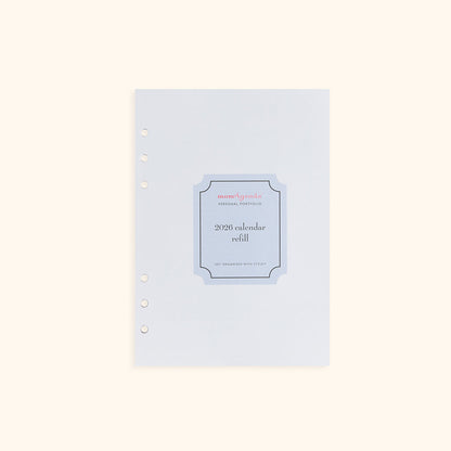 A5 Inserts for Weekly Planner Personal Portfolio 2026