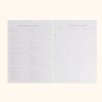 A5 Inserts for Weekly Planner Personal Portfolio 2026