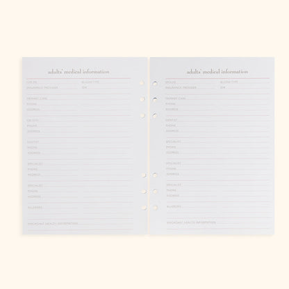 A5 Inserts for Weekly Planner Personal Portfolio 2026