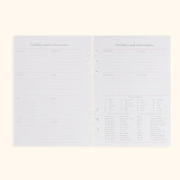 A5 Inserts for Weekly Planner Personal Portfolio 2026