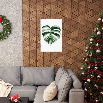 Melting Monstera Albo Botanical Print – Unframed Wall Art