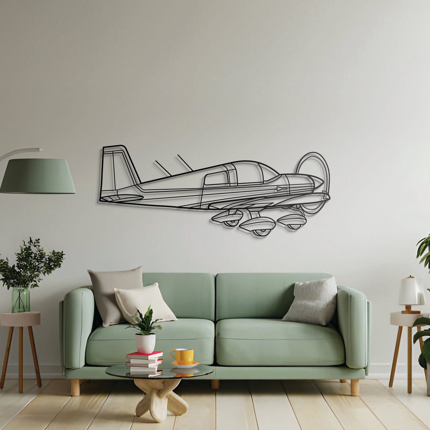 AA-1 Lynx Back Angle Metal Aircraft Wall Art - NCP0459