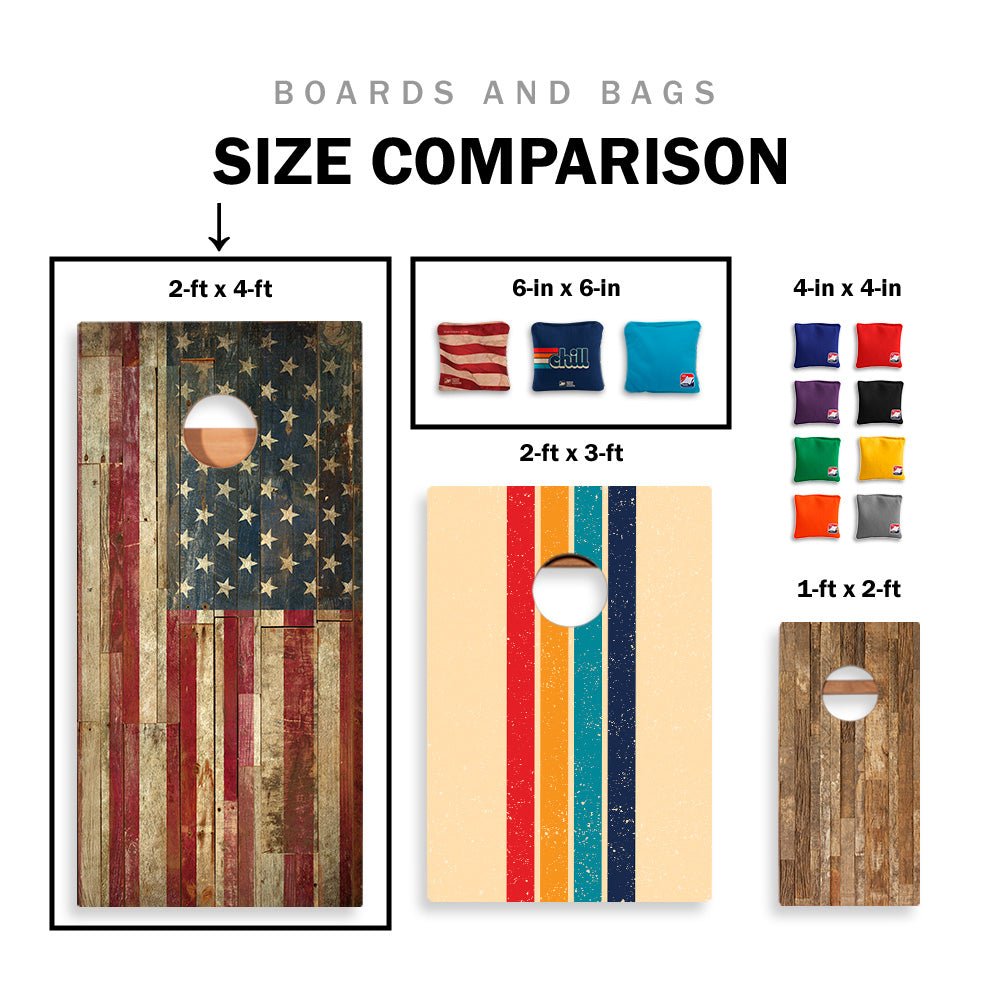 ACA Logo Red Stripes Star Cornhole Boards