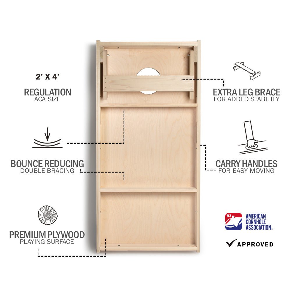 ACA Logo Smooth Racer Star Cornhole Boards