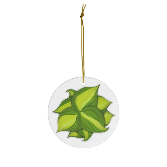 Philodendron Brasil Ceramic Ornament