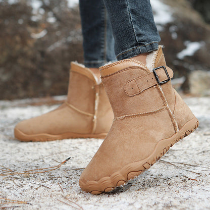 Unisex Warm Fleece-Lined Snow Boots – Anti-Slip Winter Boots