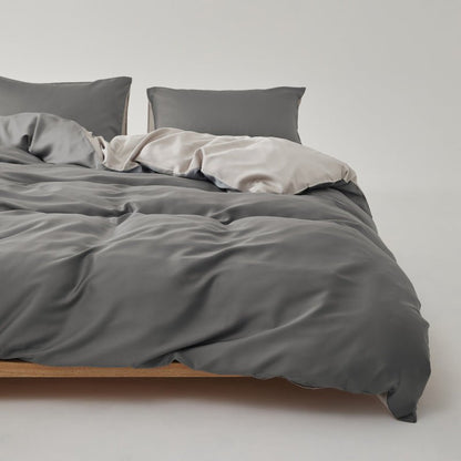 Adeline Pastel Silky Cooling TENCEL™ Bedding Set / White