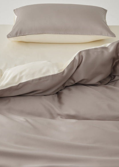 Adeline Pastel Silky Cooling TENCEL™ Bedding Set / White
