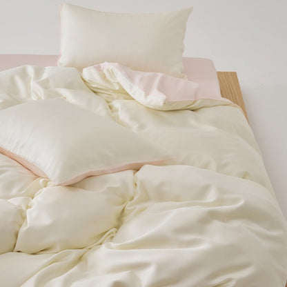 Adeline Pastel Silky Cooling TENCEL™ Bedding Set / White