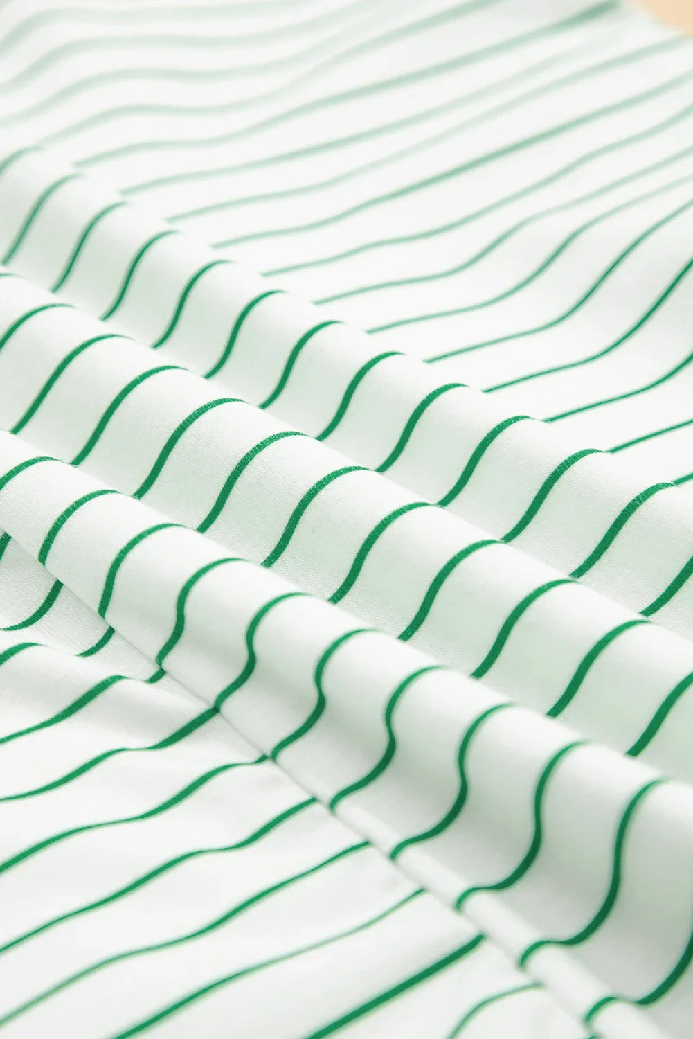 Stripe Ruffle Short Sleeve Crew Neck T-Shirt Mini Dress