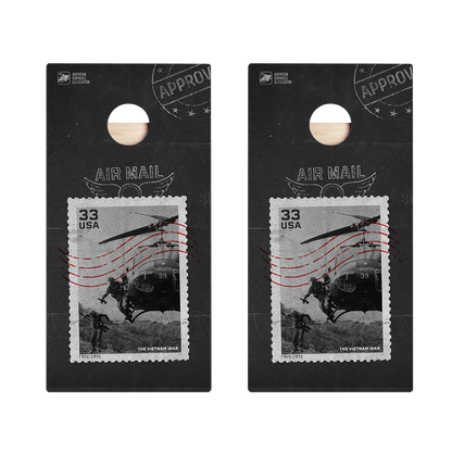 Airmail Stamp Star Cornhole Boards