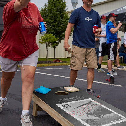 Airmail Stamp Star Cornhole Boards