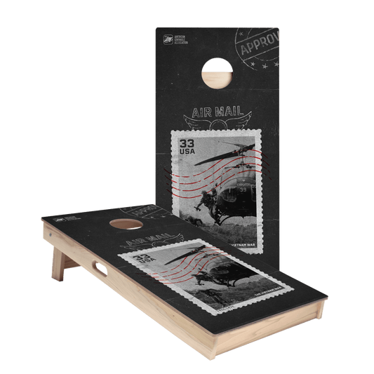 Airmail Stamp Star Cornhole Boards
