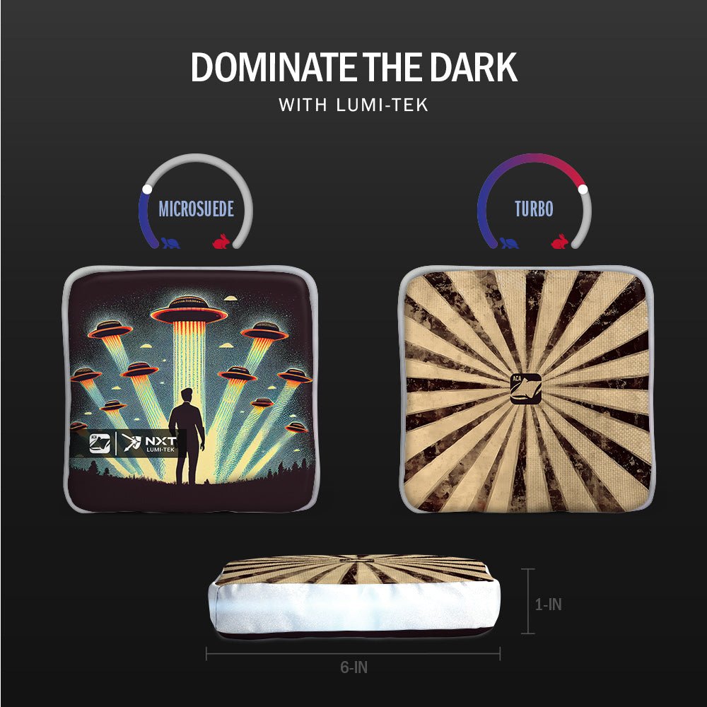 Alien Ambush Blue NXT Lumi-Tek Cornhole Bags