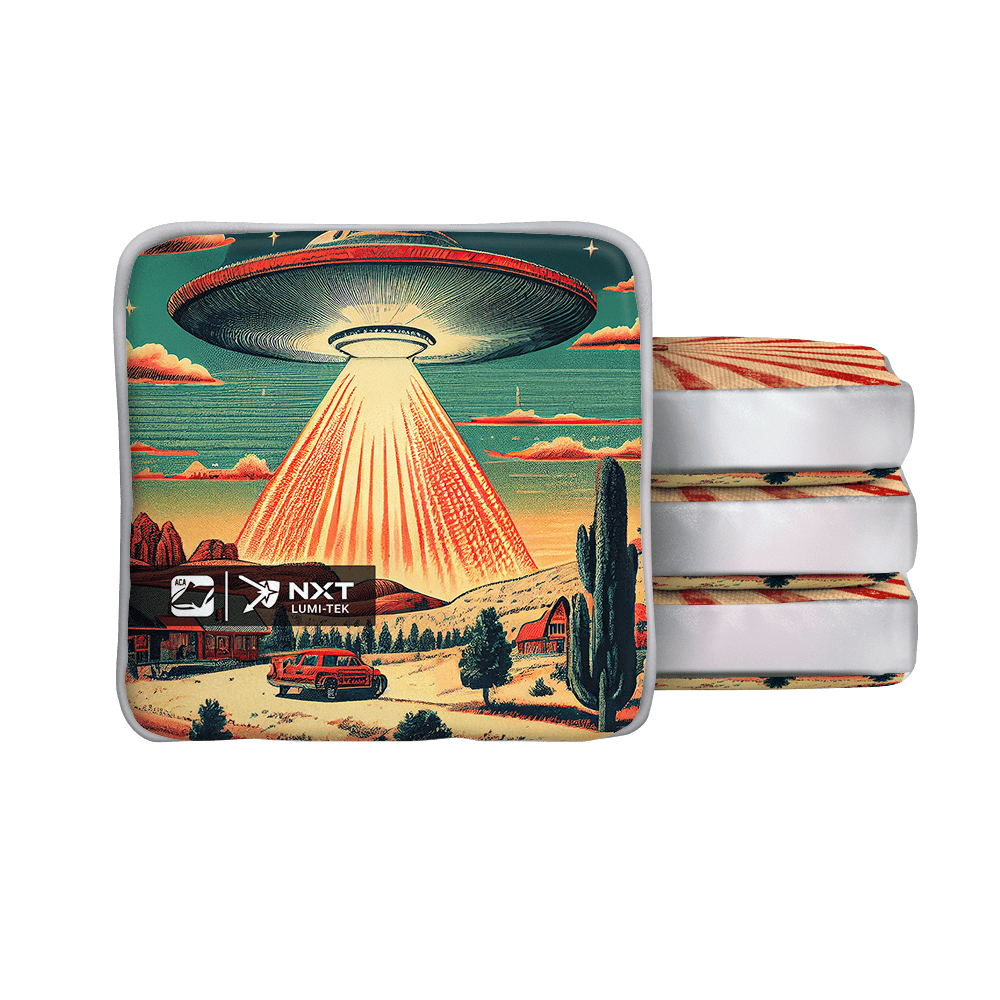 Alien Ambush Orange NXT Lumi-Tek Cornhole Bags