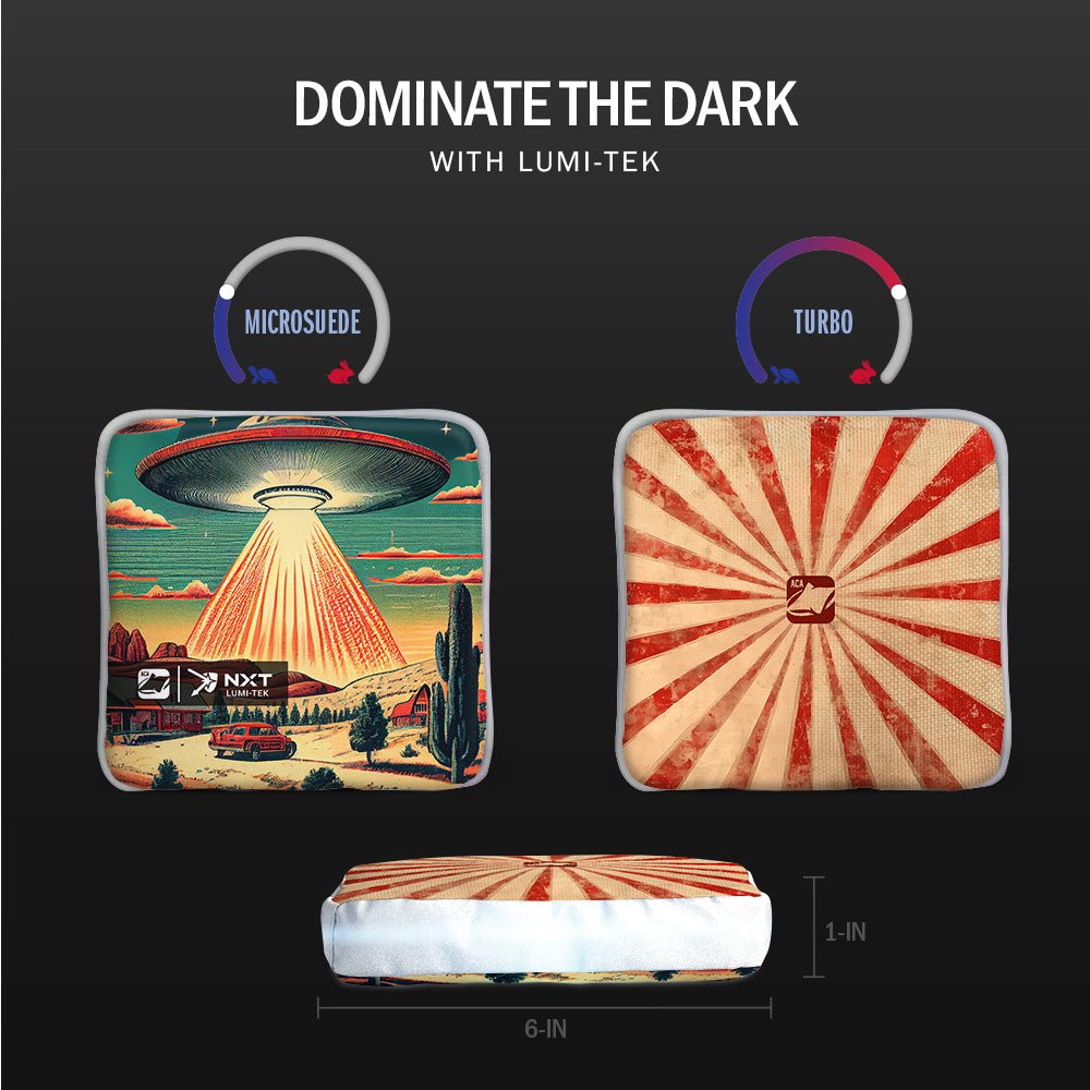 Alien Ambush Orange NXT Lumi-Tek Cornhole Bags