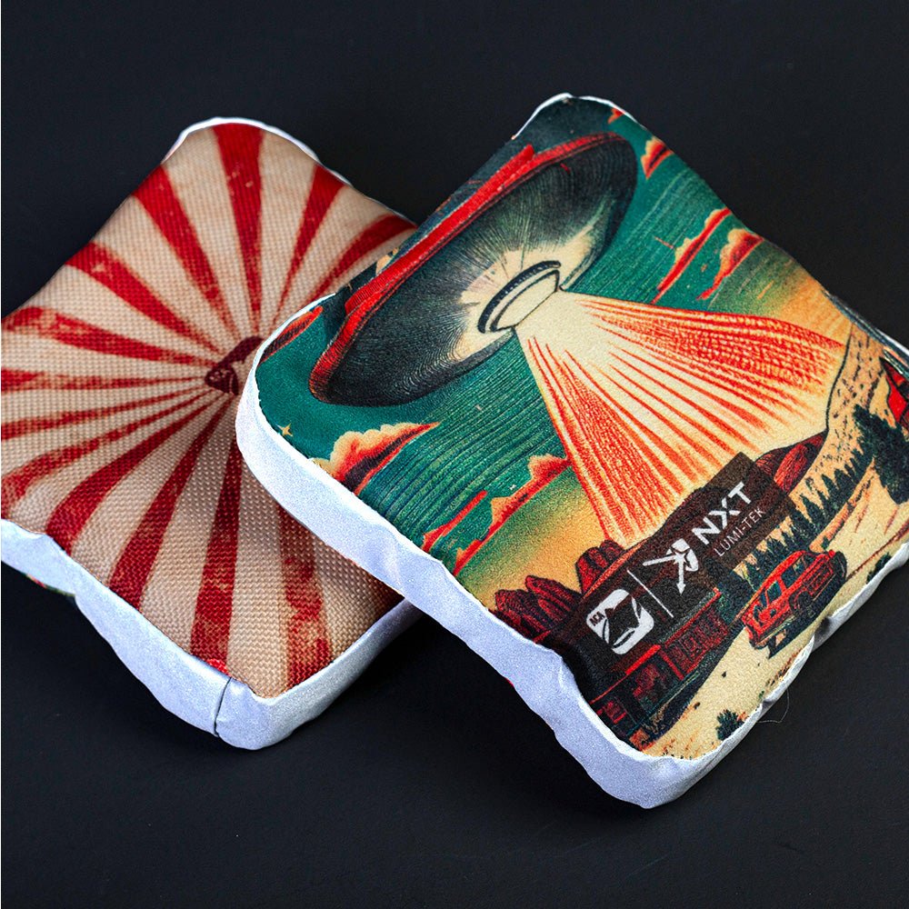 Alien Ambush Orange NXT Lumi-Tek Cornhole Bags