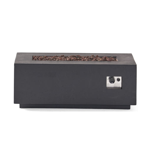 Alora Premium Outdoor Contemporary 40K BTU Rectangular Propane Gas Fire Pit Table (SAK96153)