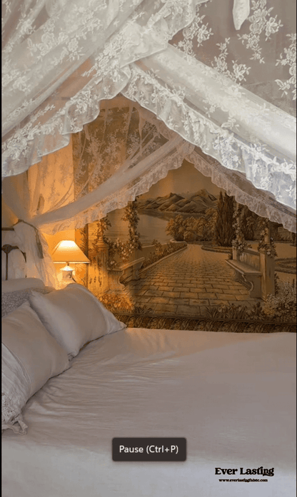 Amelie Lace Embroidered Linen Cotton Bedding Set