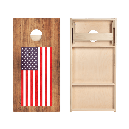 American Flag Star Cornhole Boards
