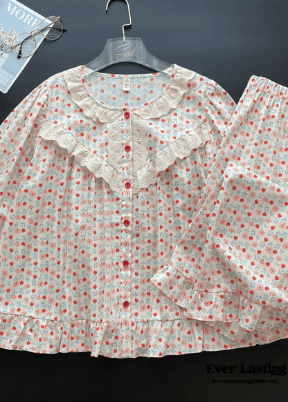 Amie Lace Spring Floral Pajamas