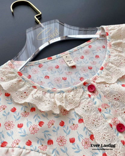 Amie Lace Spring Floral Pajamas