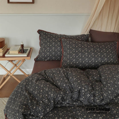 Anaya Rose French Vintage Bedding Set / Black + Brown