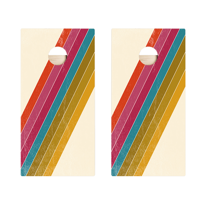 Angled Center Stripes Star Cornhole Boards