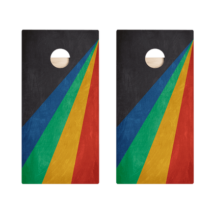 Angled Stripes Star Cornhole Boards