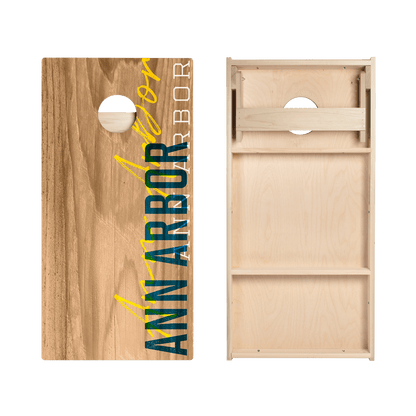 Ann Arbor Campus Gameday Star Cornhole Boards
