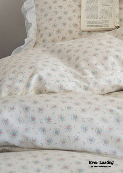 Annie Lace Ruffle Floral Bedding Set / Pink