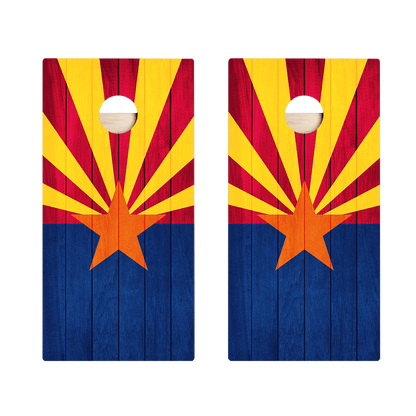 Arizona Flag Star Cornhole Boards