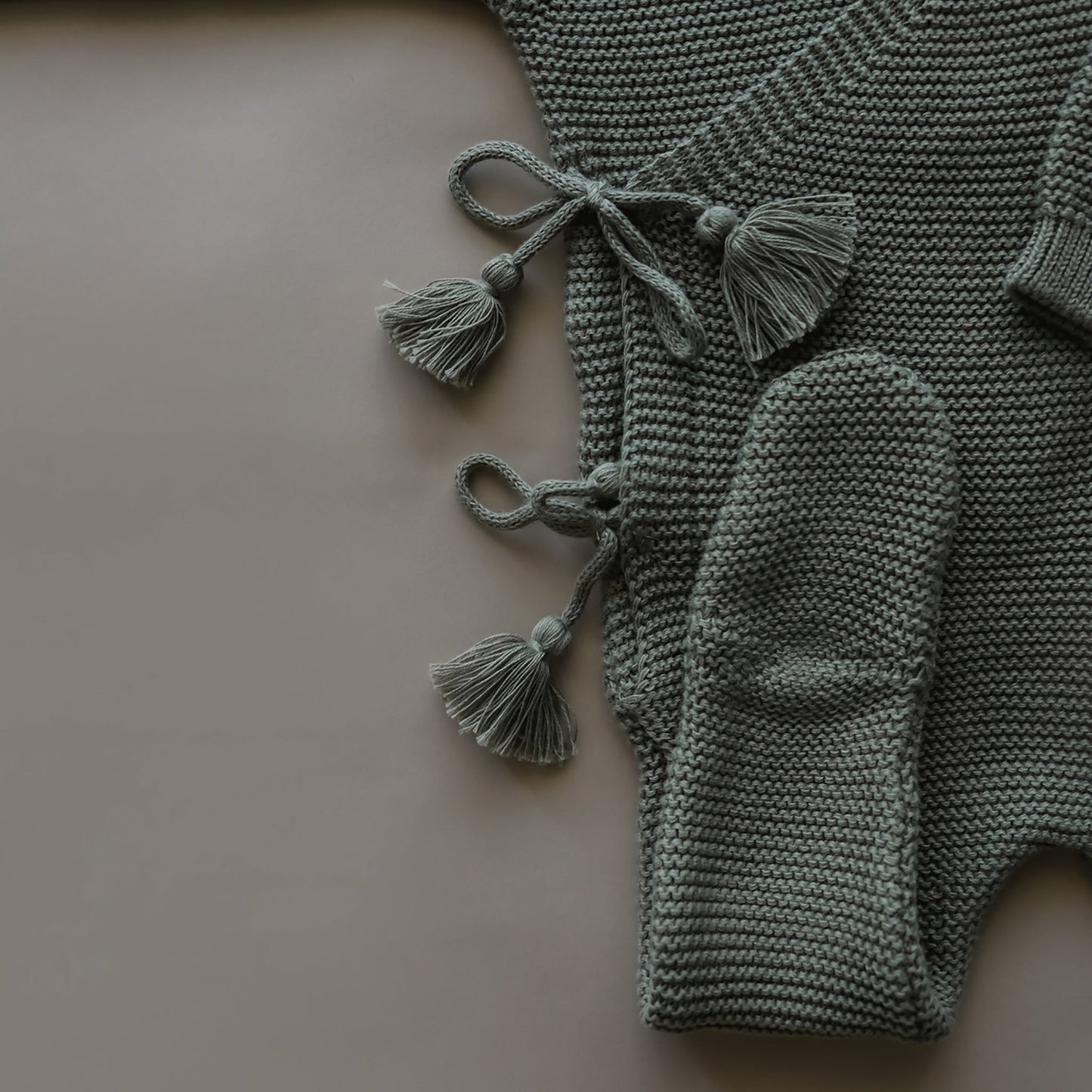 Knit Footed Jumpsuit | Olive