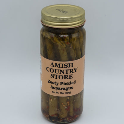 Old-Fashioned Zesty Pickled Asparagus (16oz) | Amish Country Store