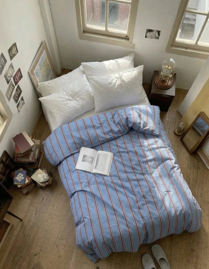 Assorted Washed Cotton Striped Duvet Cover