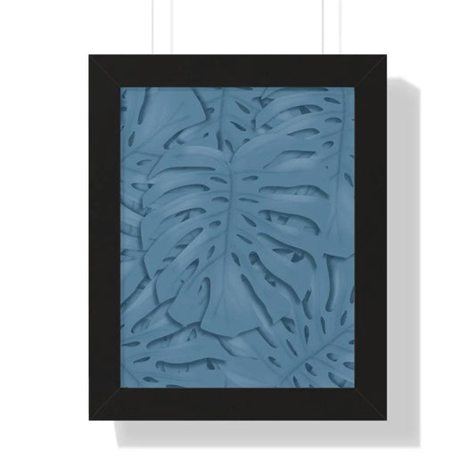 Cerulean Monstera Framed Print – Botanical Wall Art