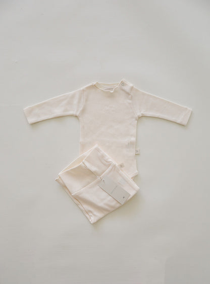 Raw Edge Onesie | Natural