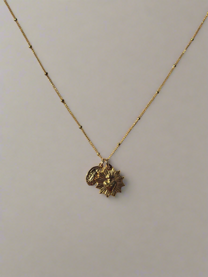 Most Sacred Heart and Miraculous Medal Necklace