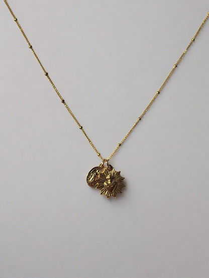 Most Sacred Heart and Miraculous Medal Necklace