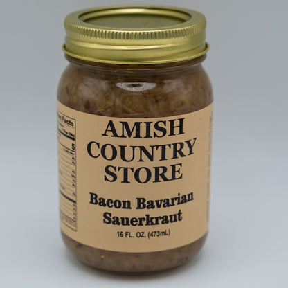 Old-Fashioned Bacon Bavarian Sauerkraut (16oz) | Amish Country Store
