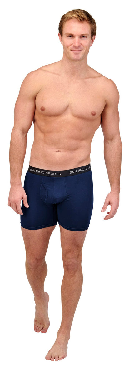 Men's 4" Inseam Bamboo Rayon Boxer Briefs - 4 Pack