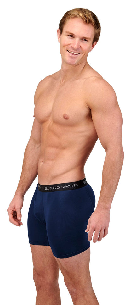 Men's 4" Inseam Bamboo Rayon Boxer Briefs - 4 Pack