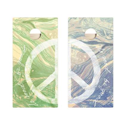 Be Good, Do Good Peace Star Cornhole Boards