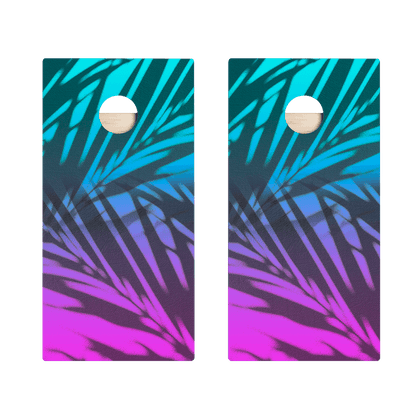 Beach Gradient Blue Star Cornhole Boards