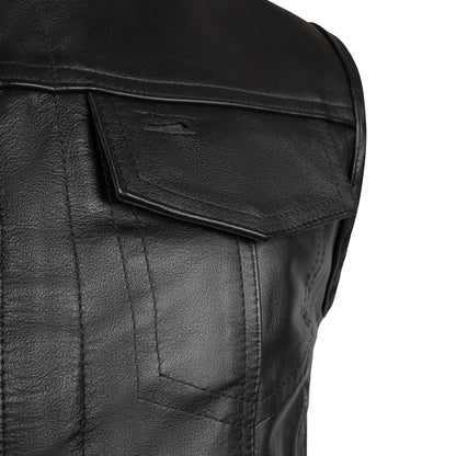BECK® 566 Horsehide Motorcycle Vest — Black