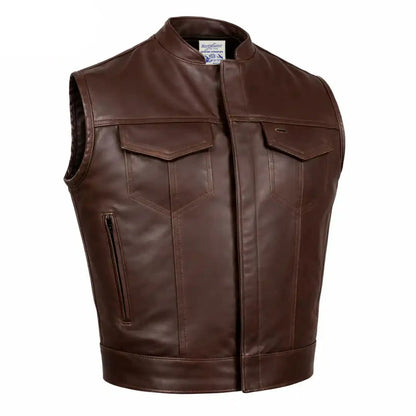 BECK® 566 Horsehide Motorcycle Vest — Brown