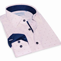 George Button-Up Shirt With Contrast Details // Pink // Contemporary Fit (Regular)