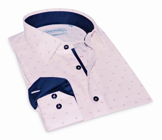 George Button-Up Shirt With Contrast Details // Pink // Contemporary Fit (Regular)